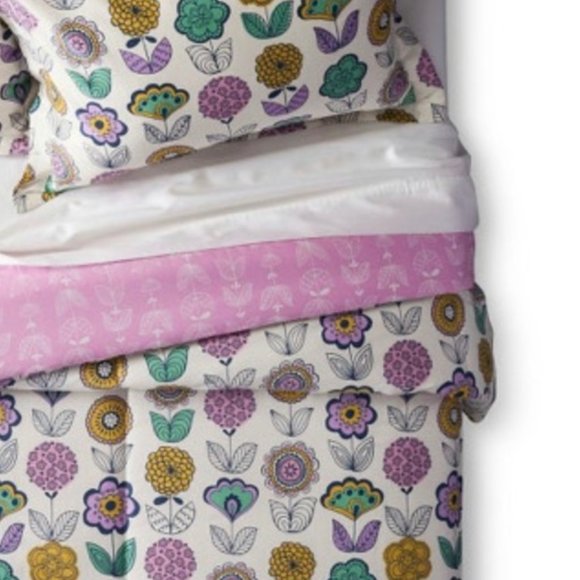 Twin Comforter Set 100% Cotton Floral NWT Lolli Living Reversible - Picture 4 of 4